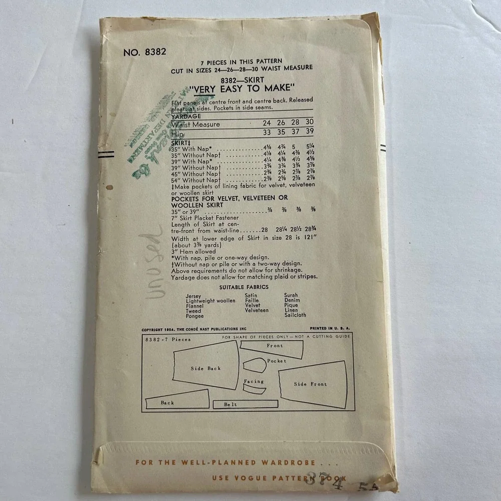 Vogue vintage pattern